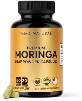 Cápsulas de Polvo de Moringa - Suplemento Natural Verde, Energía, Piel, Inmunidad y Salud Digestiva, Rico en Antioxidantes y Vitaminas - 60 Cápsulas - imagen 1
