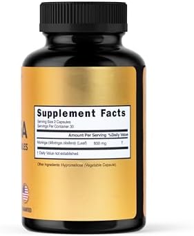 Cápsulas de Polvo de Moringa - Suplemento Natural Verde, Energía, Piel, Inmunidad y Salud Digestiva, Rico en Antioxidantes y Vitaminas - 60 Cápsulas - imagen 2