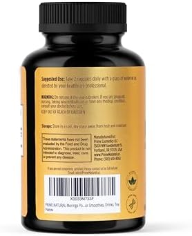 Cápsulas de Polvo de Moringa - Suplemento Natural Verde, Energía, Piel, Inmunidad y Salud Digestiva, Rico en Antioxidantes y Vitaminas - 60 Cápsulas - imagen 3