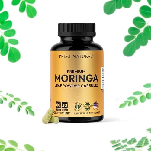 Cápsulas de Polvo de Moringa - Suplemento Natural Verde, Energía, Piel, Inmunidad y Salud Digestiva, Rico en Antioxidantes y Vitaminas - 60 Cápsulas - imagen 4