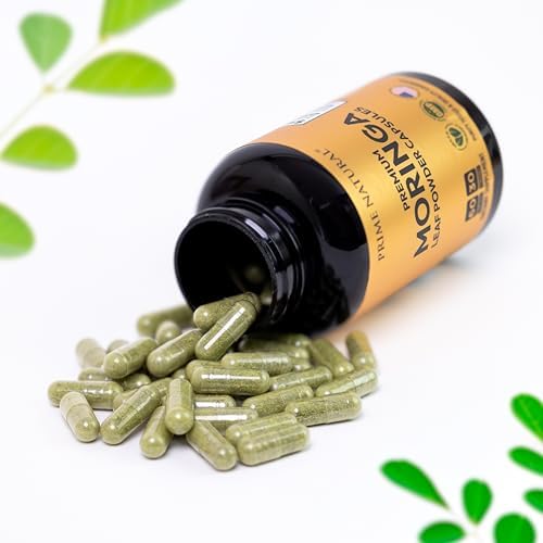 Cápsulas de Polvo de Moringa - Suplemento Natural Verde, Energía, Piel, Inmunidad y Salud Digestiva, Rico en Antioxidantes y Vitaminas - 60 Cápsulas - imagen 5