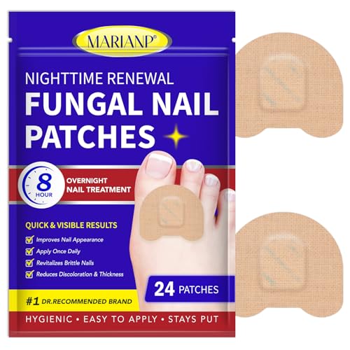 Tratamiento para Hongos en Uñas de Pies Extra Fuerte - 24 Piezas de Parche Nocturno para Uñas Afectadas, Reparación y Cuidado de Uñas Dañadas - imagen 1
