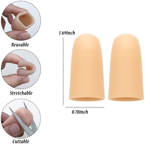 Protectores de Dedos de Silicona, Fundas para Dedos y Pulgares, Ideal para Alivio de Dolor, Artritis, Ampollas y Uñas Encarnadas - imagen 2