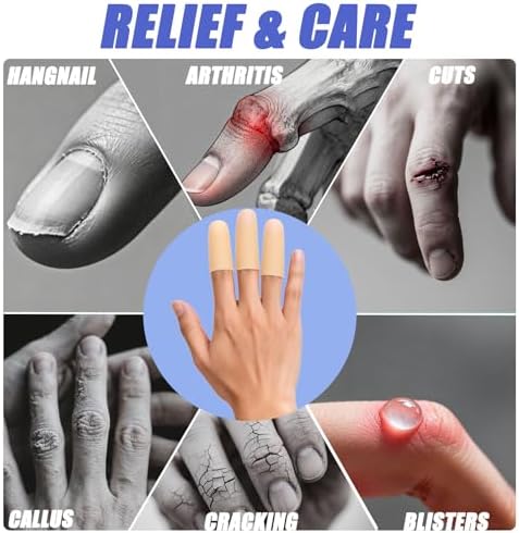 Protectores de Dedos de Silicona, Fundas para Dedos y Pulgares, Ideal para Alivio de Dolor, Artritis, Ampollas y Uñas Encarnadas - imagen 6