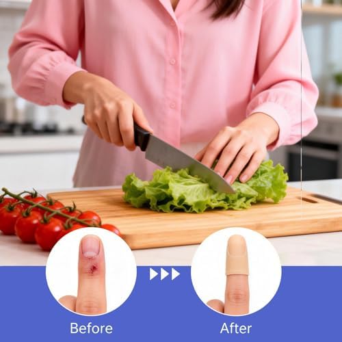 Protectores de Dedos de Silicona, Fundas para Dedos y Pulgares, Ideal para Alivio de Dolor, Artritis, Ampollas y Uñas Encarnadas - imagen 7