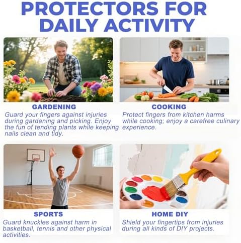 Protectores de Dedos de Silicona, Fundas para Dedos y Pulgares, Ideal para Alivio de Dolor, Artritis, Ampollas y Uñas Encarnadas - imagen 8