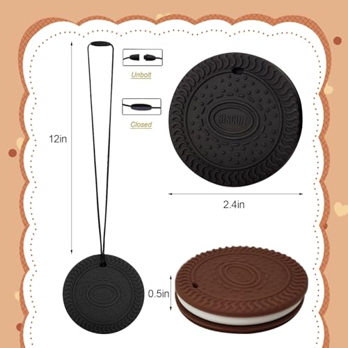 Collares de Masticar para Niños y Adultos Sensibles, 2 Piezas de Silicona, Ayudas Motoras Orales para Autismo, TDAH, Ansiedad o SPD, Masticar y Jugar - imagen 2