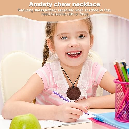 Collares de Masticar para Niños y Adultos Sensibles, 2 Piezas de Silicona, Ayudas Motoras Orales para Autismo, TDAH, Ansiedad o SPD, Masticar y Jugar - imagen 5