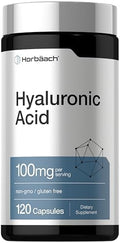 Suplemento de Ácido Hialurónico Horbäach | 100mg | 120 Cápsulas | Sin OGM, Libre de Gluten - imagen 1