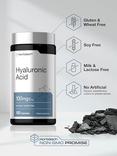 Suplemento de Ácido Hialurónico Horbäach | 100mg | 120 Cápsulas | Sin OGM, Libre de Gluten - imagen 5