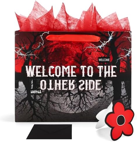 Set de Bolsas de Regalo SAVITA Bienvenido al Otro Lado, Bolsas Temáticas con Sobre de Tarjeta y Papeles Crepé para Decoraciones de Fiesta y Halloween - imagen 1