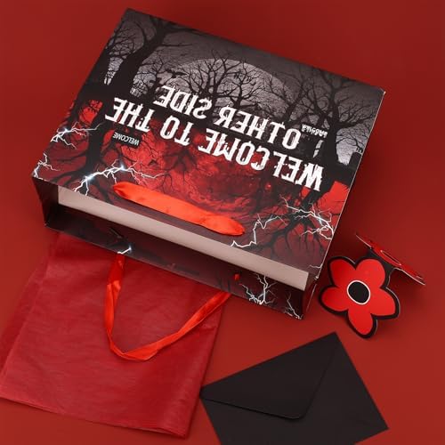 Set de Bolsas de Regalo SAVITA Bienvenido al Otro Lado, Bolsas Temáticas con Sobre de Tarjeta y Papeles Crepé para Decoraciones de Fiesta y Halloween - imagen 4