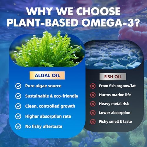 Gomitas Veganas Omega-3 de 1000mg para Adultos - Suplemento Sin Azúcar con 400mg de DHA y 600mg de EPA, Vitaminas A, C, E y Zinc - 60 Unidades - imagen 4