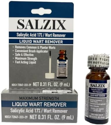 SALZIX Removedor de Verrugas Líquido 17% Ácido Salicílico con Aplicador de Brocha - imagen 1
