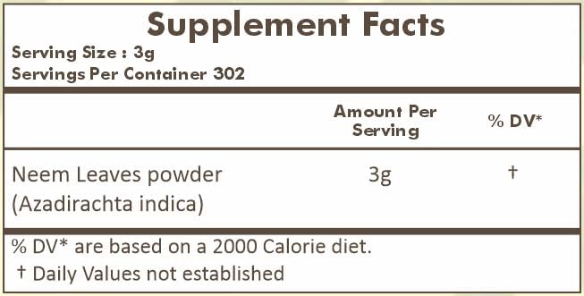 HERBAL HILLS Polvo de Neem Azadirachta Indica | 32 Oz | Hojas de Neem Puras - imagen 3