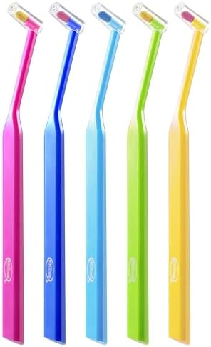 Cepillo Dental B Rush® Pequeño con Cabeza Ortodóntica - Cepillo de Punta Única para Brackets, Pack de 5 para Limpieza Detallada - imagen 1