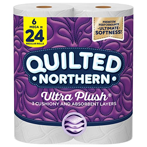 Papel Higiénico Quilted Northern Ultra Plush®, 6 Rollos Mega = 24 Rollos Regulares, 3 capas - imagen 6