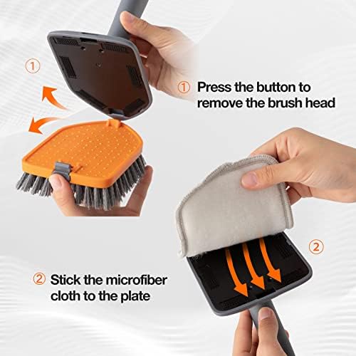 Pañales de Microfibra CLEANHOME Reemplazo 3 Piezas para Cepillos de Fregado de Bañera y Azulejos - imagen 5