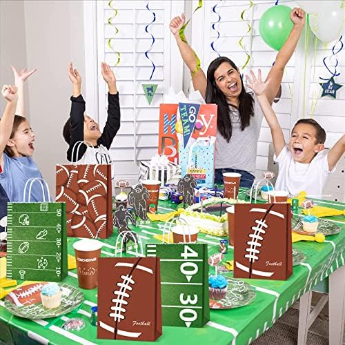 16 Piezas de Bolsas de Regalo de Fútbol para Niños - Bolsas de Papel con Asa para Fiesta de Cumpleaños Infantil - imagen 2