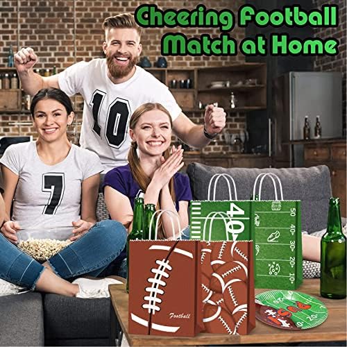 16 Piezas de Bolsas de Regalo de Fútbol para Niños - Bolsas de Papel con Asa para Fiesta de Cumpleaños Infantil - imagen 3