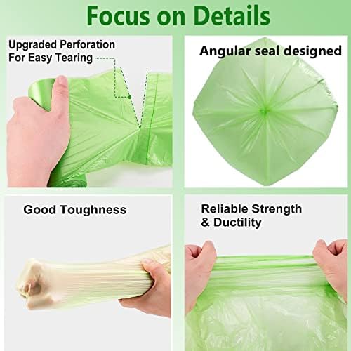 Bolsas de Basura Pequeñas de 1.2 Galones - Bolsas Biodegradables para Reciclaje, Ecológicas, Compostables, Resistentes para Baño, Recámara, Oficina y - imagen 2