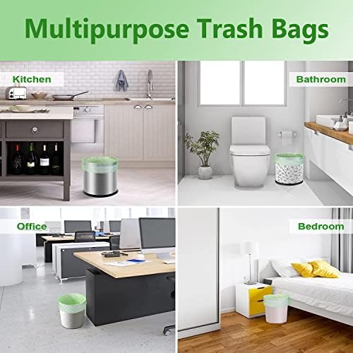 Bolsas de Basura Pequeñas de 1.2 Galones - Bolsas Biodegradables para Reciclaje, Ecológicas, Compostables, Resistentes para Baño, Recámara, Oficina y - imagen 6