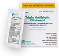 Globe (Paquete de 25 Ointment Antibiótico Triple en Paquete Individual, Kit de ros Auxilios para Rasguños, Cortes y Quemaduras, Previene Infecciones, - imagen 1