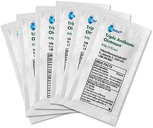 Globe (Paquete de 25 Ointment Antibiótico Triple en Paquete Individual, Kit de ros Auxilios para Rasguños, Cortes y Quemaduras, Previene Infecciones, - imagen 5