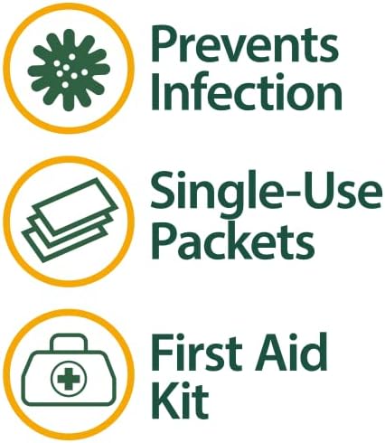 Globe (Paquete de 25 Ointment Antibiótico Triple en Paquete Individual, Kit de ros Auxilios para Rasguños, Cortes y Quemaduras, Previene Infecciones, - imagen 7