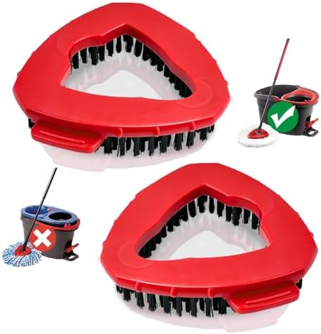 Cabezal de Cepillo para Mop de Giro, Fregador Triangular con Cerdas Duras para Baño, Cocina, Tina, Azulejos y Pisos - imagen 1