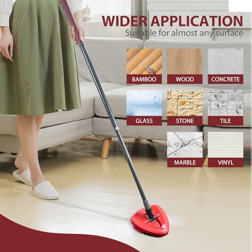 Cabezal de Cepillo para Mop de Giro, Fregador Triangular con Cerdas Duras para Baño, Cocina, Tina, Azulejos y Pisos - imagen 3
