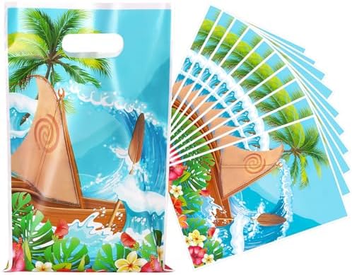 SALACOOL 30 Sets de Bolsas de Regalo Hawaianas, Bolsas de Regalo de Caricaturas para Fiestas de Cumpleaños y Luau, Bolsas de Dulces para Decoraciones - imagen 1