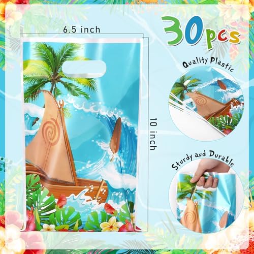 SALACOOL 30 Sets de Bolsas de Regalo Hawaianas, Bolsas de Regalo de Caricaturas para Fiestas de Cumpleaños y Luau, Bolsas de Dulces para Decoraciones - imagen 2