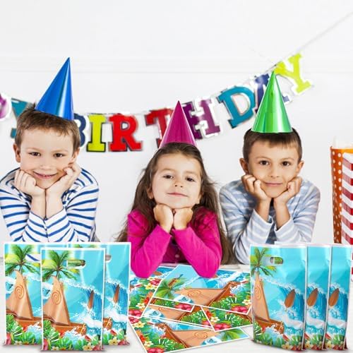 SALACOOL 30 Sets de Bolsas de Regalo Hawaianas, Bolsas de Regalo de Caricaturas para Fiestas de Cumpleaños y Luau, Bolsas de Dulces para Decoraciones - imagen 6