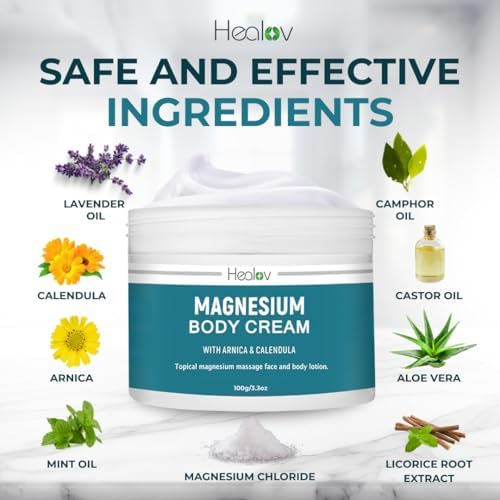 Loción de Magnesio – Crema Suave para Relajación, Mejor Sueño, Salud Muscular y Cuidado de Piernas y Articulaciones – Mantequilla de Lavanda para - imagen 6
