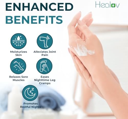Loción de Magnesio – Crema Suave para Relajación, Mejor Sueño, Salud Muscular y Cuidado de Piernas y Articulaciones – Mantequilla de Lavanda para - imagen 7