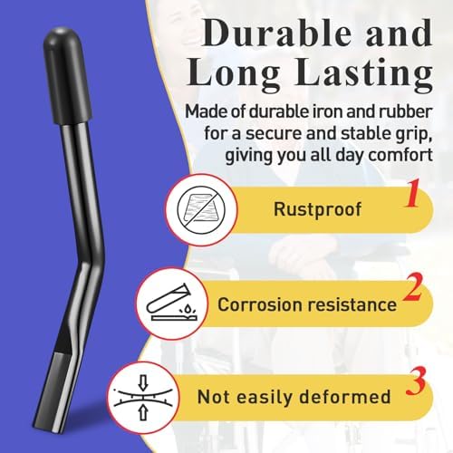 Extensores de Freno para Silla de Ruedas, 2 Piezas de 8.3 Pulgadas, Accesorios Negros para Personas Mayores y Discapacitados - imagen 4