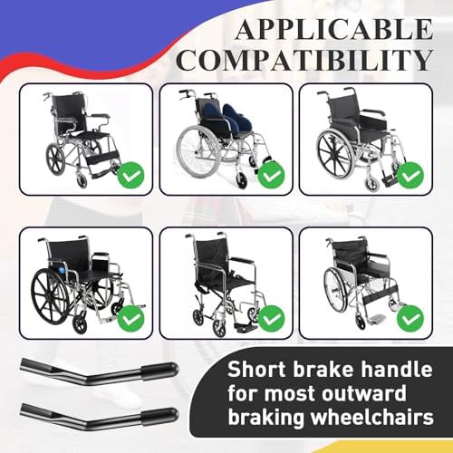 Extensores de Freno para Silla de Ruedas, 2 Piezas de 8.3 Pulgadas, Accesorios Negros para Personas Mayores y Discapacitados - imagen 6