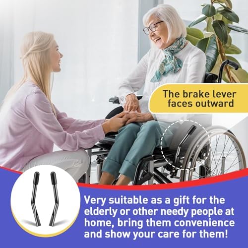 Extensores de Freno para Silla de Ruedas, 2 Piezas de 8.3 Pulgadas, Accesorios Negros para Personas Mayores y Discapacitados - imagen 8