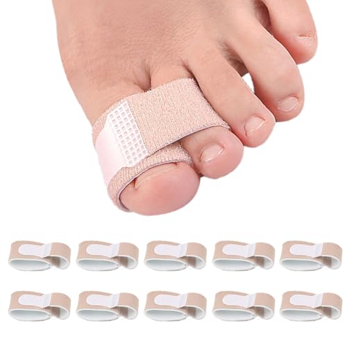 Corrector de Dedos en Martillo (Paquete de 10), Vendajes para Dedo Roto con Almohadillas Suaves para Alivio del Dolor en Mujeres y Hombres, - imagen 1