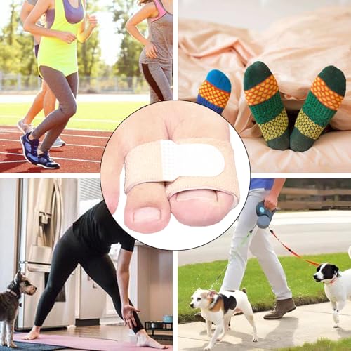 Corrector de Dedos en Martillo (Paquete de 10), Vendajes para Dedo Roto con Almohadillas Suaves para Alivio del Dolor en Mujeres y Hombres, - imagen 5