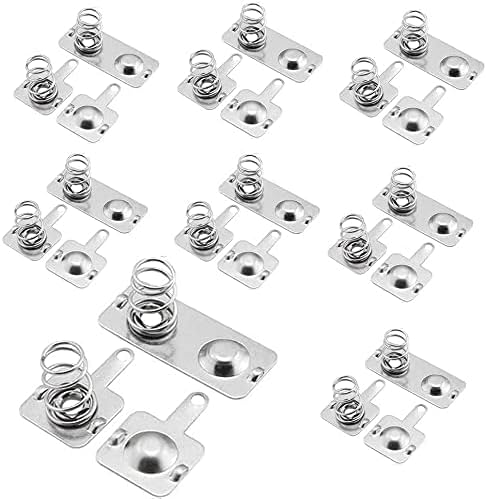 Resortes de Batería Cutelec 10 Pairs para Conversión de AA, Contacto Negativo a Positivo, Niquelados 12x12mm y 12x26.5mm - imagen 1