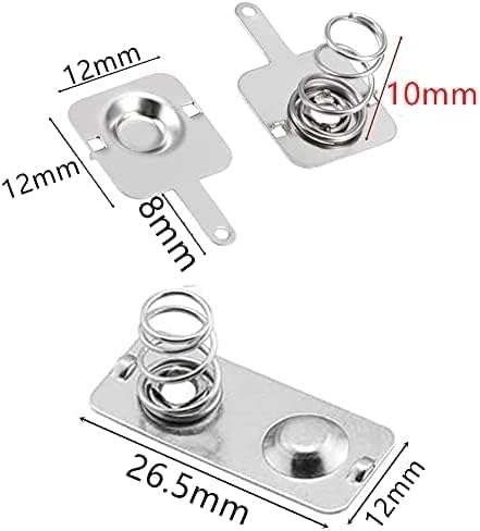Resortes de Batería Cutelec 10 Pairs para Conversión de AA, Contacto Negativo a Positivo, Niquelados 12x12mm y 12x26.5mm - imagen 2
