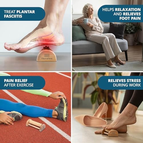 Rodillo Compacto TheraFlow para Alivio de Fascitis Plantar | Regalos Relajantes para Mamá y Papá - Herramienta Pequeña y Portátil para Masaje de - imagen 3