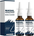 Spray Nasal Iodado 2 Piezas, Limpieza y Cuidado Diario, Refresca las Fosetas Nasales, Rocío Fino No Medicado - 150+ Usos por Botella para Aire Seco y - imagen 1