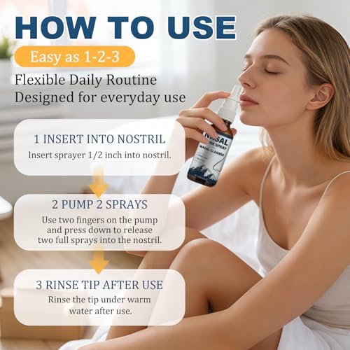 Spray Nasal Iodado 2 Piezas, Limpieza y Cuidado Diario, Refresca las Fosetas Nasales, Rocío Fino No Medicado - 150+ Usos por Botella para Aire Seco y - imagen 5