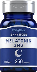 Melatonina Piping Rock 3mg | 250 Tabletas | Suplemento para Adultos | Vegano, No Transgénico, Sin Gluten - imagen 1