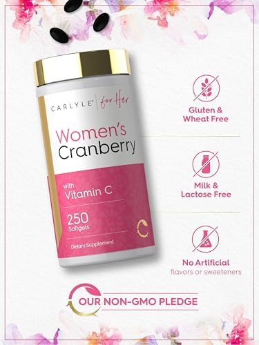 Píldoras de Arándano Carlyle para Mujeres | 250 Softgels | Suplemento Concentrado con Vitaminas C y E | Sin OGM, Libre de Gluten | Para Ella - imagen 5