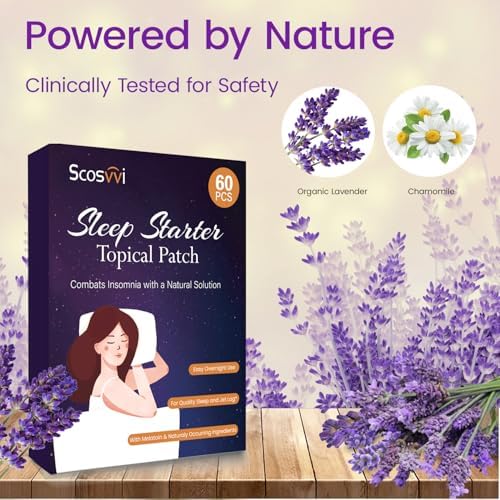 Parches para Dormir Scosvvi para Adultos: Ayuda Natural de Sueño Extra Fuerte con Lavanda y Manzanilla - Parches No Adictivos para Relajación y Sueño - imagen 3