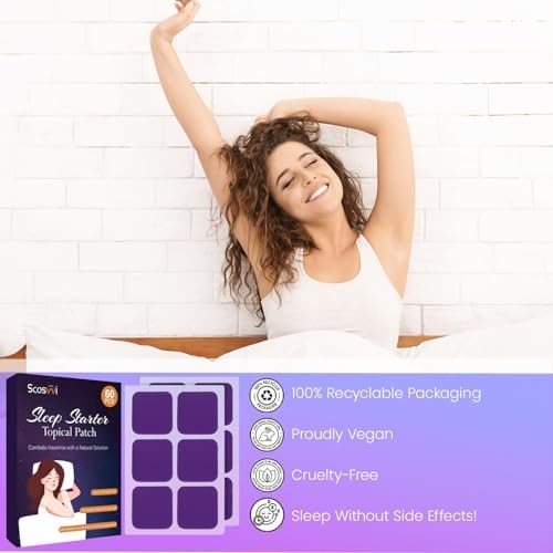 Parches para Dormir Scosvvi para Adultos: Ayuda Natural de Sueño Extra Fuerte con Lavanda y Manzanilla - Parches No Adictivos para Relajación y Sueño - imagen 8